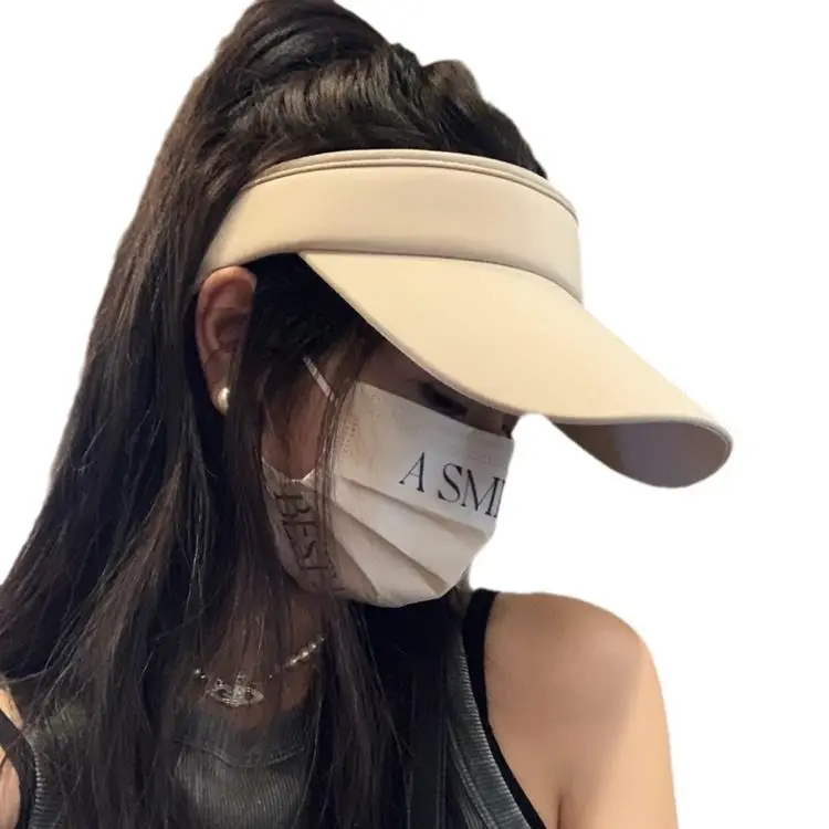 Women Anti-UV Topless Hat Light Blue K-Style - Image 11