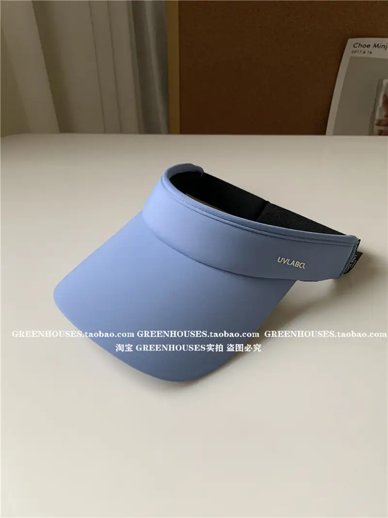 Women Anti-UV Topless Hat Light Blue K-Style - Image 4