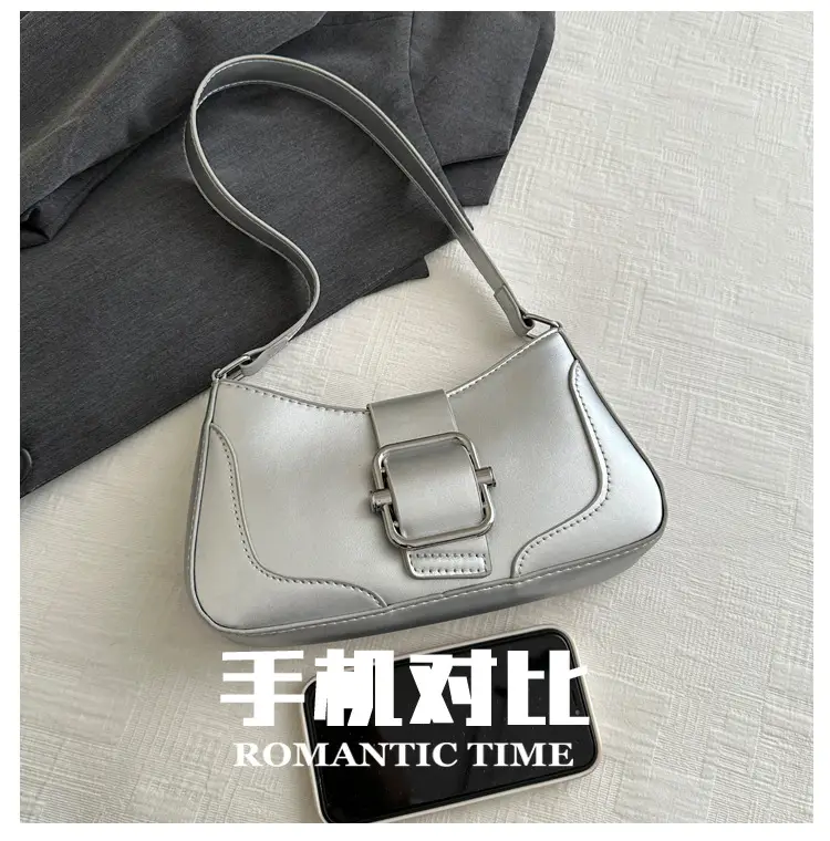 Silver Satchel Shoulder Bag Women's New 2025 — feature 6