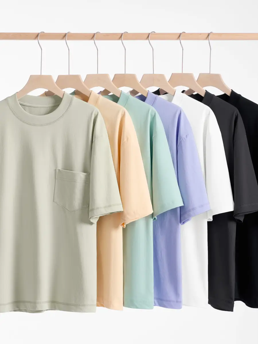 Men's Mint Ice Cotton T-Shirt with Pocket - Image 8