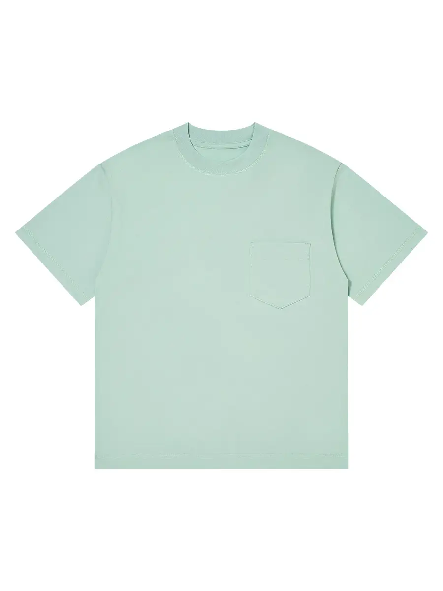 Men's Mint Ice Cotton T-Shirt with Pocket - Image 11