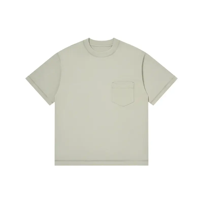 Men's Mint Ice Cotton T-Shirt with Pocket - Image 3