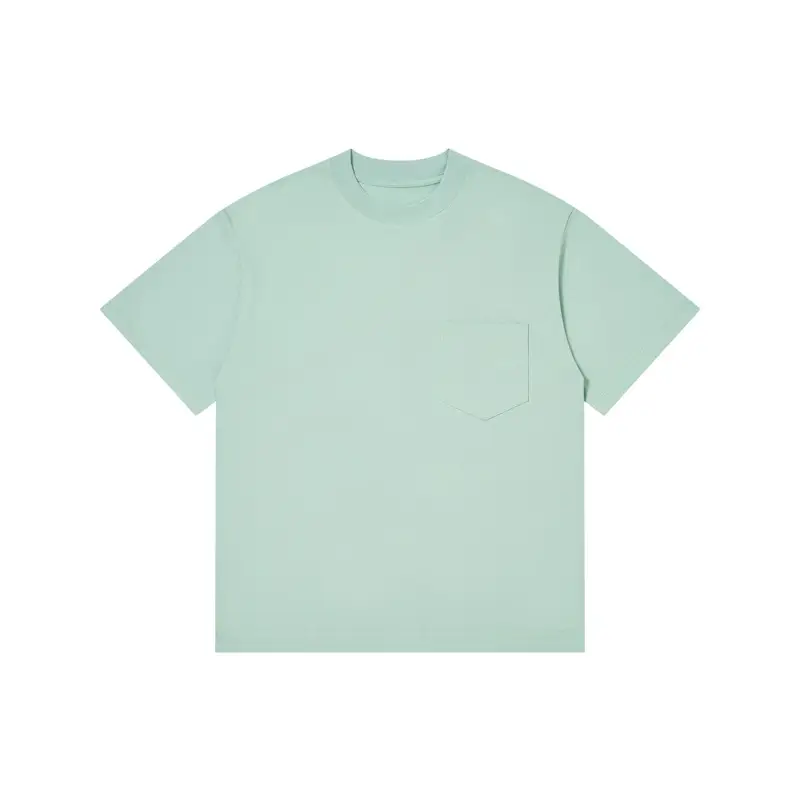 Men's Mint Ice Cotton T-Shirt with Pocket - Image 4