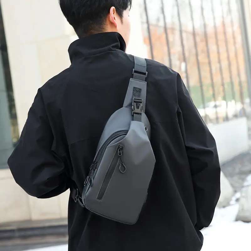 Men's Black Crossbody Bag 2025 Casual Korean Style Large Capacity - Image 5