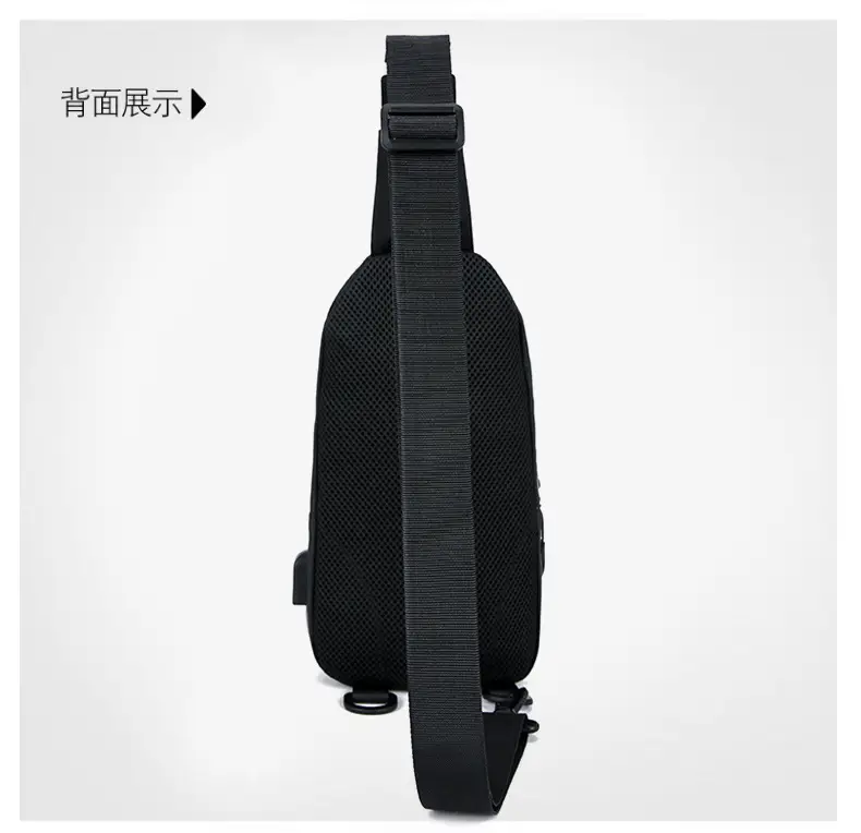 Men's Black Crossbody Bag 2025 Casual Korean Style Large Capacity — feature 21