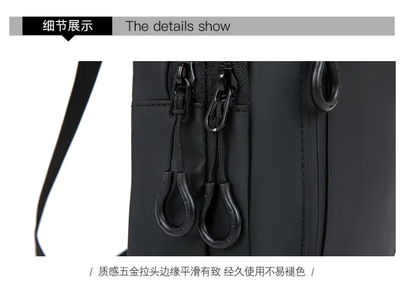 Men's Black Crossbody Bag 2025 Casual Korean Style Large Capacity — feature 23