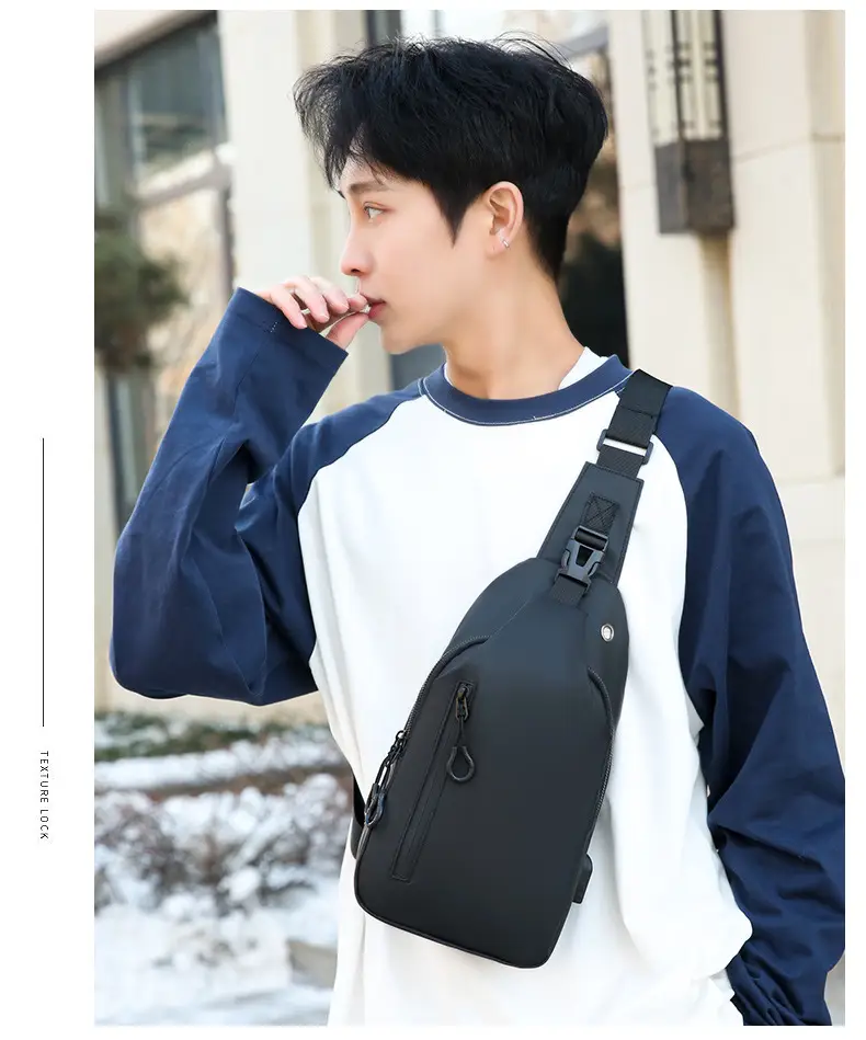 Men's Black Crossbody Bag 2025 Casual Korean Style Large Capacity — feature 29