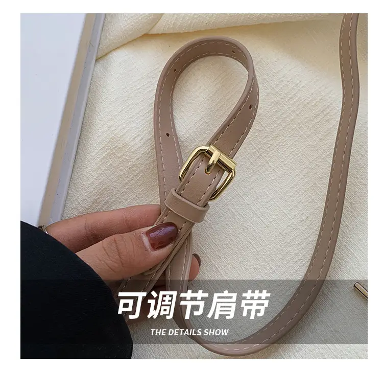 White Quilted Mini Crossbody Bag with Chain Strap — feature 14