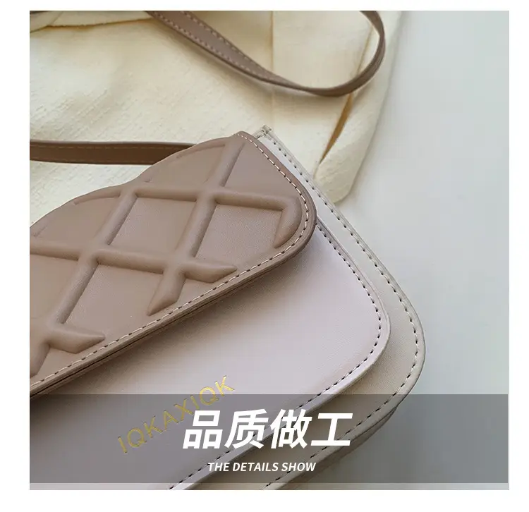 White Quilted Mini Crossbody Bag with Chain Strap — feature 17