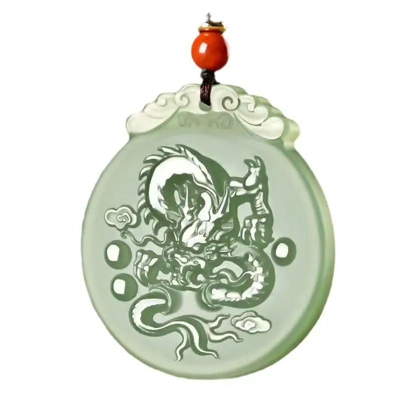 Afghan Jade Zodiac Pendant Blue White Dragon Snake Horse - Image 15