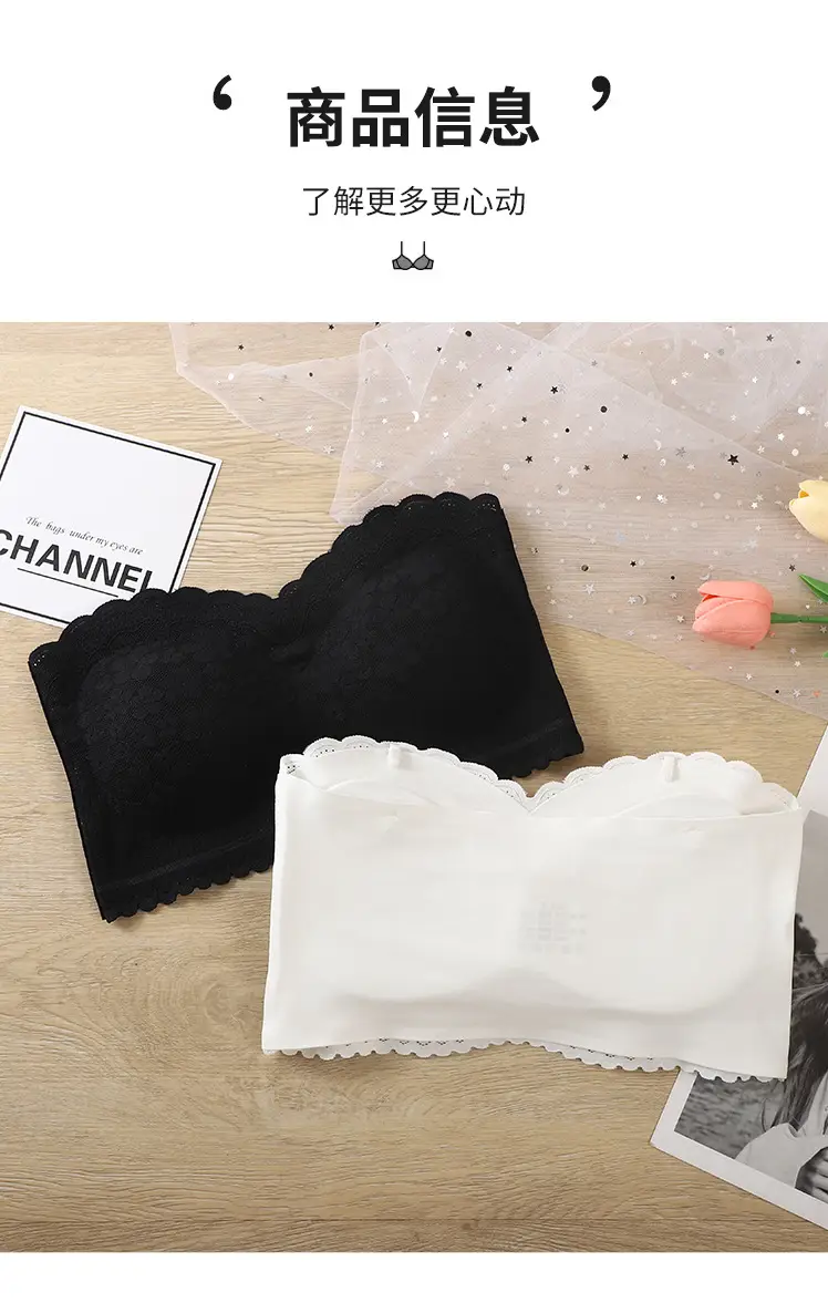Lace Camisole Push Up Black White Anti Exposure — feature 11