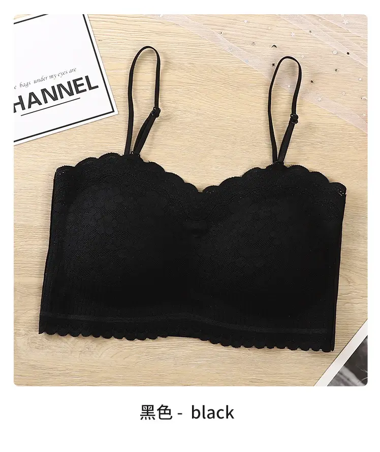 Lace Camisole Push Up Black White Anti Exposure — feature 13