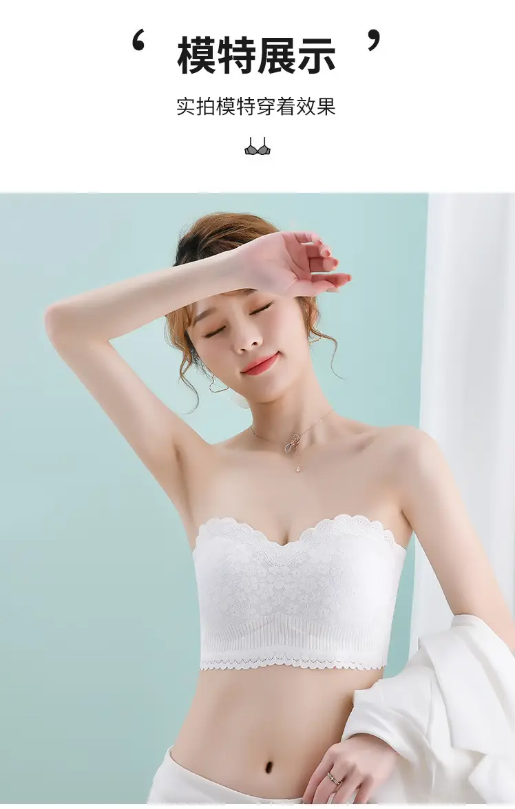 Lace Camisole Push Up Black White Anti Exposure — feature 15