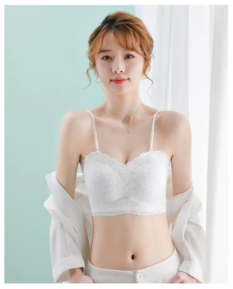 Lace Camisole Push Up Black White Anti Exposure — feature 16
