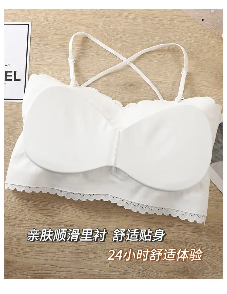 Lace Camisole Push Up Black White Anti Exposure — feature 9