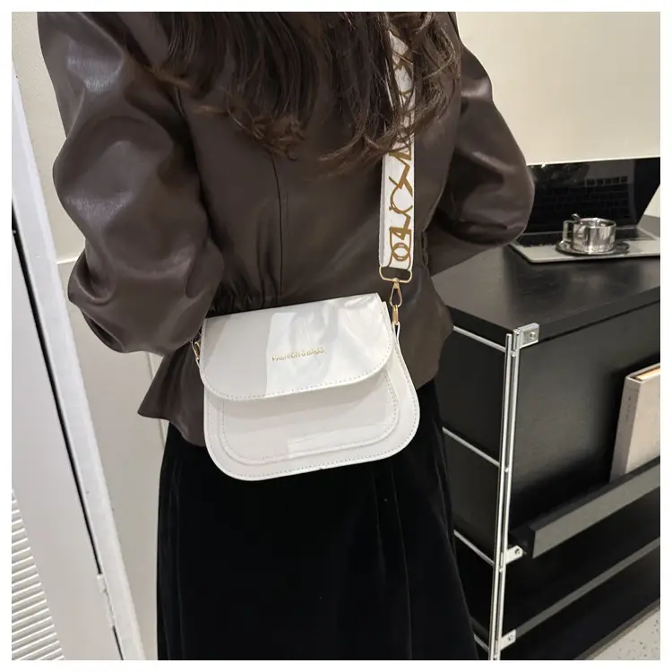 Women's Black Croc Embroidered Crossbody Bag with LV Strap — feature 10