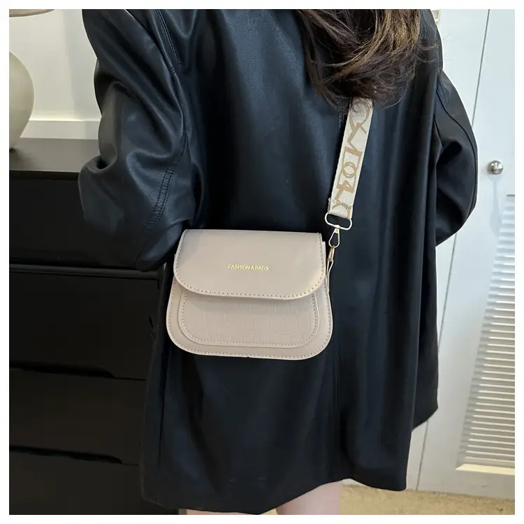 Women's Black Croc Embroidered Crossbody Bag with LV Strap — feature 18
