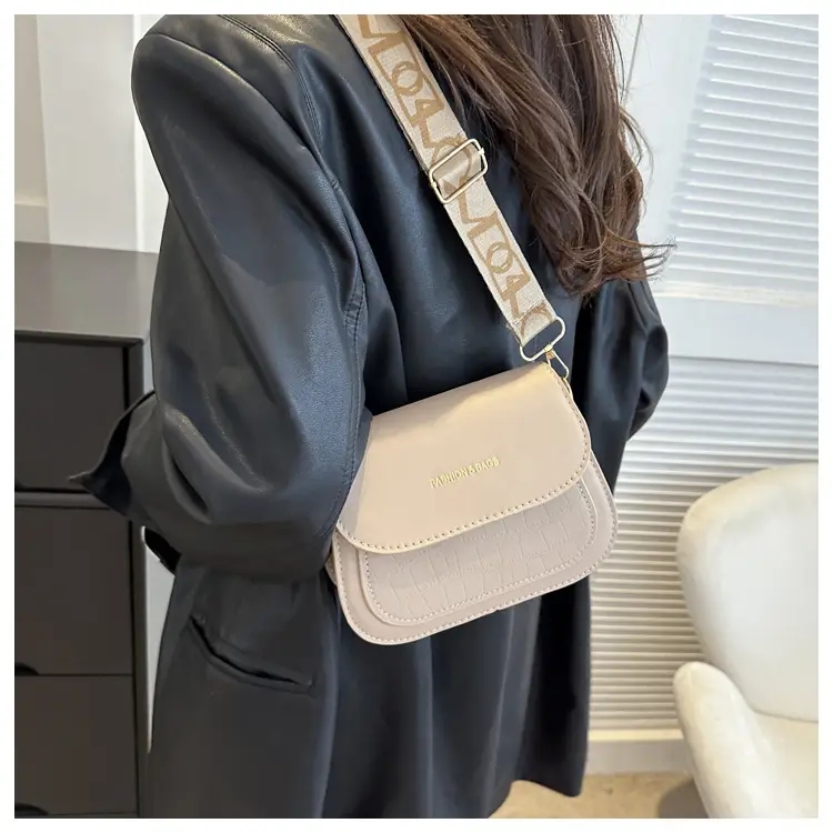 Women's Black Croc Embroidered Crossbody Bag with LV Strap — feature 21