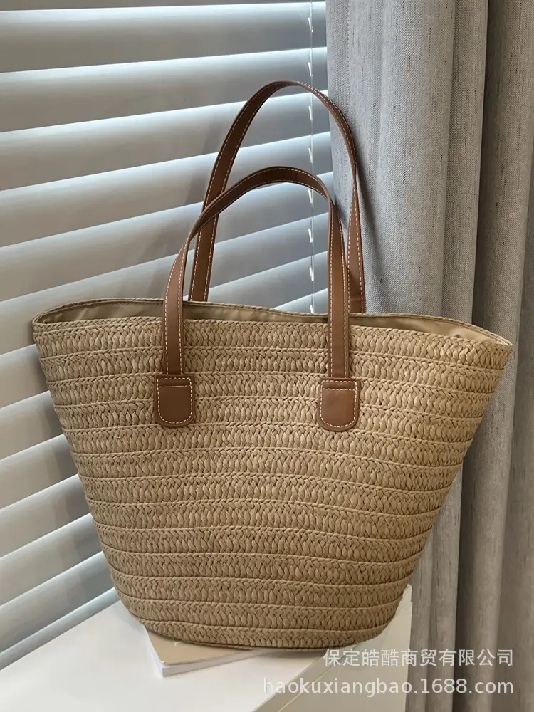 Women Straw Bag Large Capacity Summer 2024