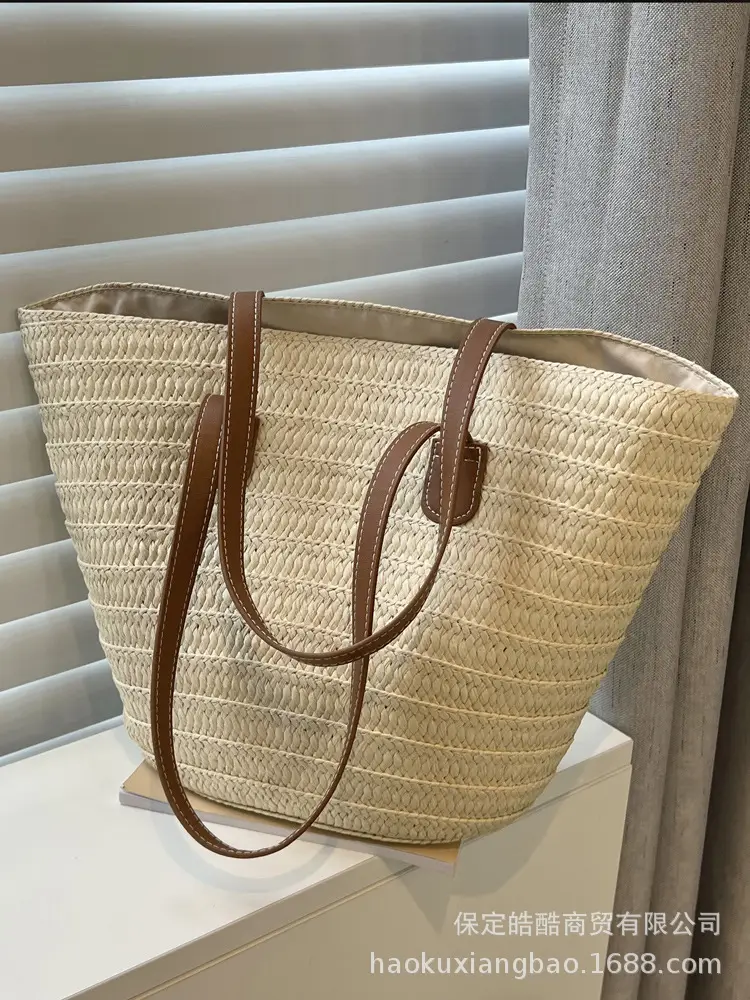 Women Straw Bag Large Capacity Summer 2024