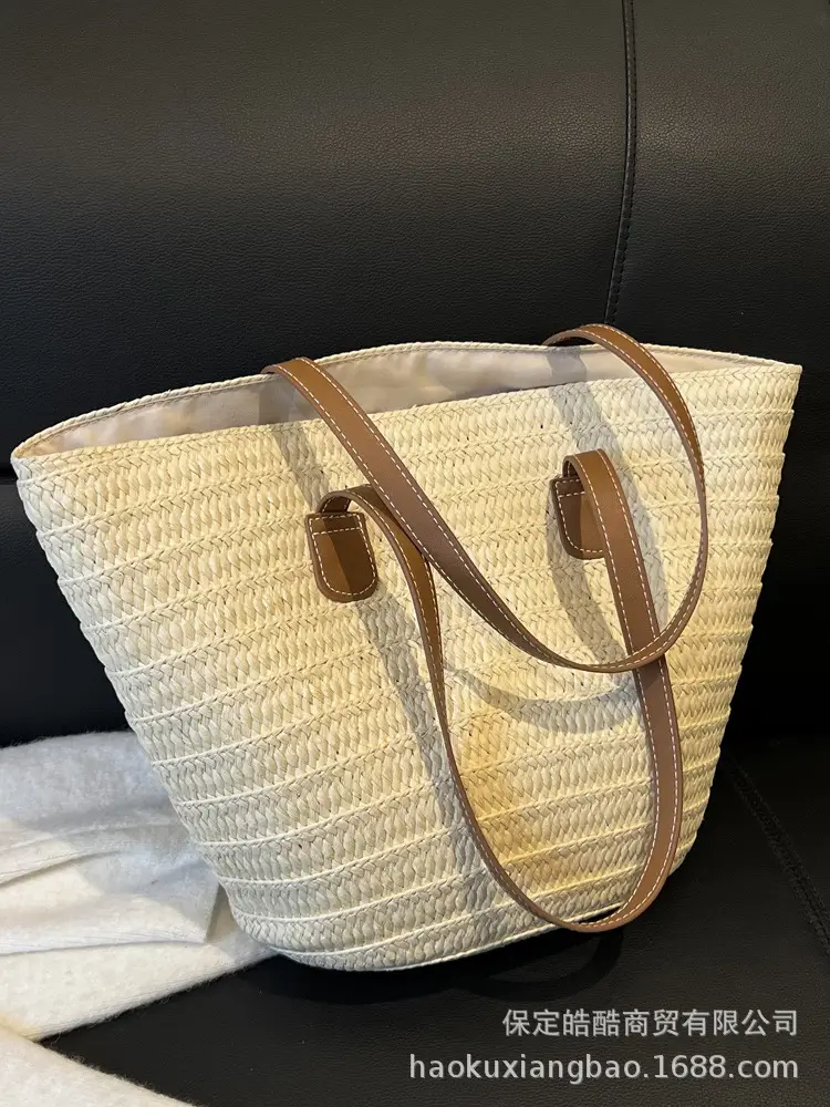 Women Straw Bag Large Capacity Summer 2024