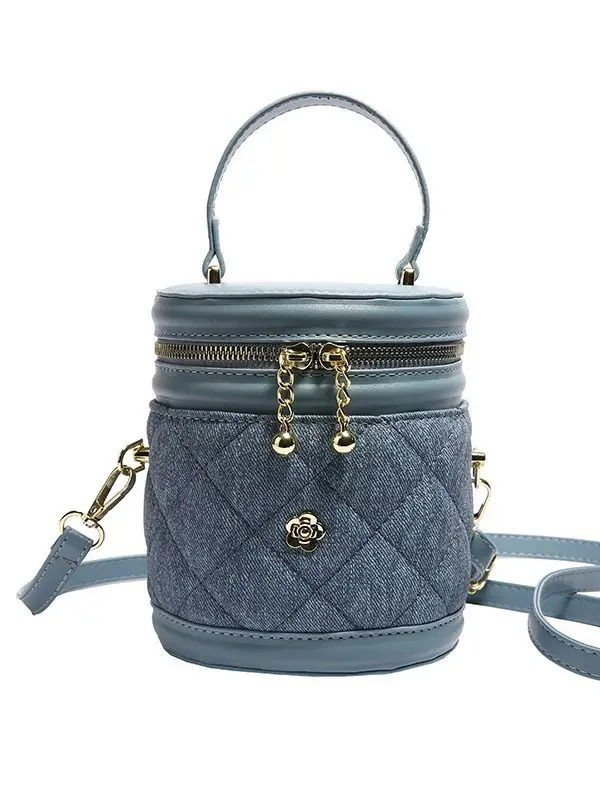 2024 Rhombic Crossbody Bag Women's Rhombic Gold Zip - Image 9