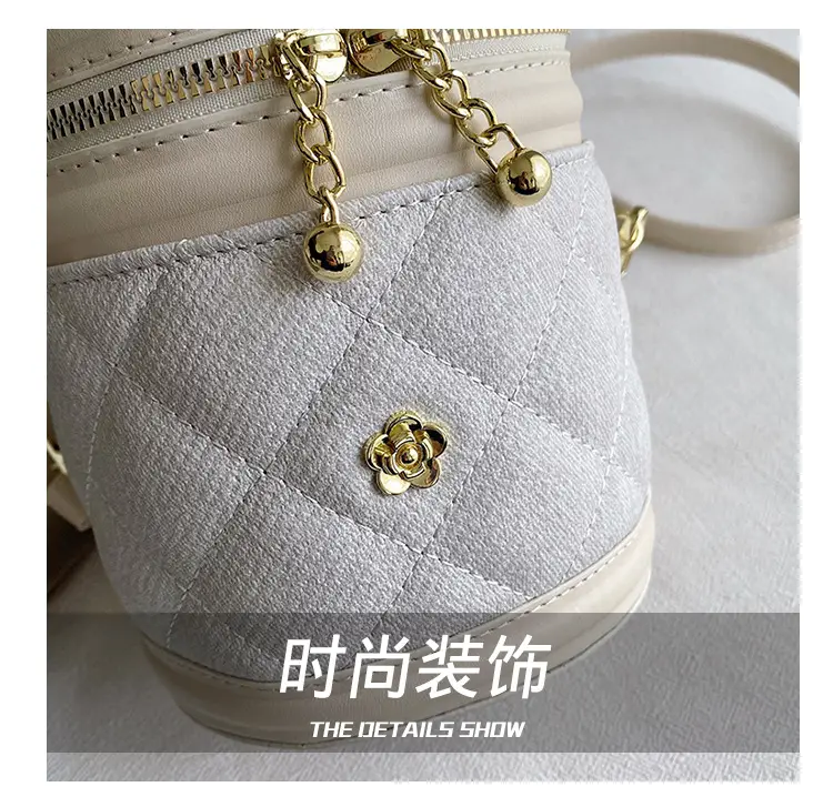 2024 Rhombic Crossbody Bag Women's Rhombic Gold Zip — feature 6