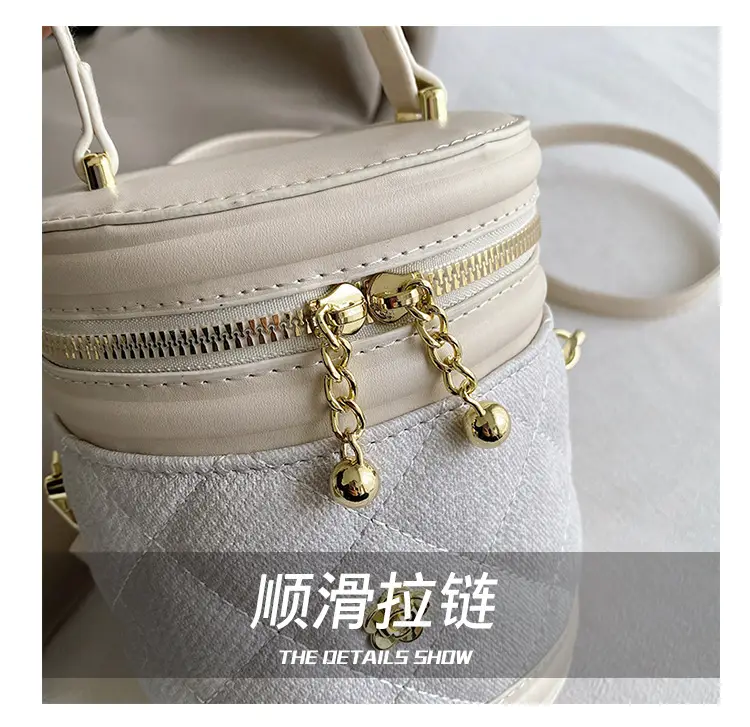 2024 Rhombic Crossbody Bag Women's Rhombic Gold Zip — feature 7