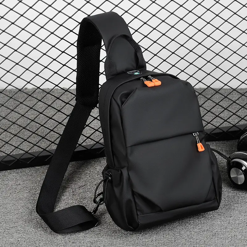 Men's Black Crossbody Shoulder Bag Small Fashion