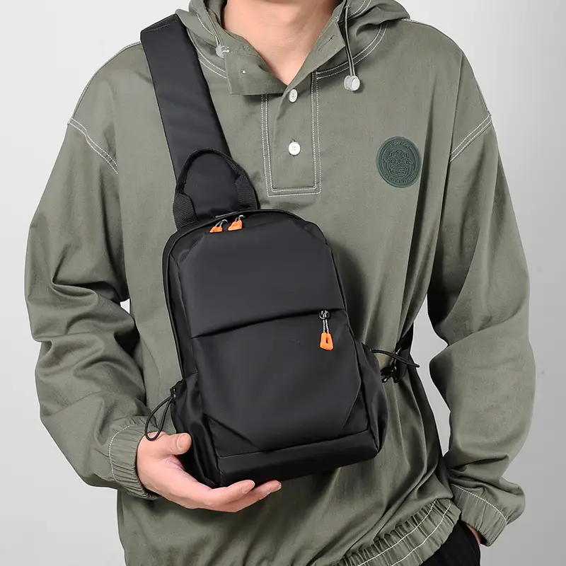 Men's Black Crossbody Shoulder Bag Small Fashion