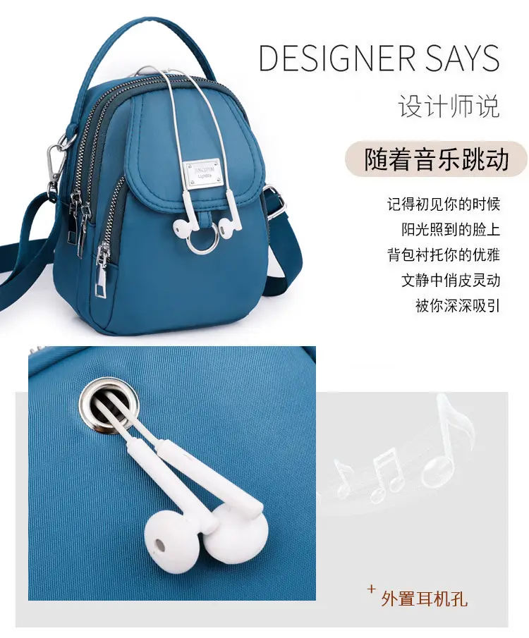 Pink Crossbody Phone Bag Women Waterproof Nylon — feature 12