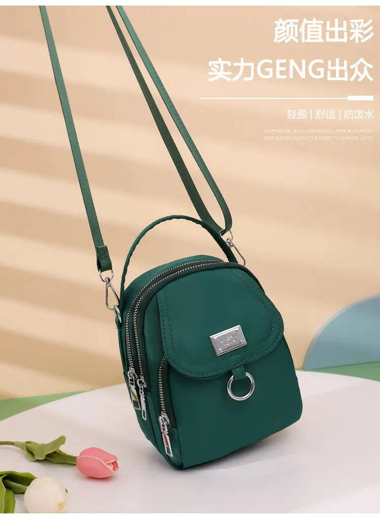 Pink Crossbody Phone Bag Women Waterproof Nylon — feature 18
