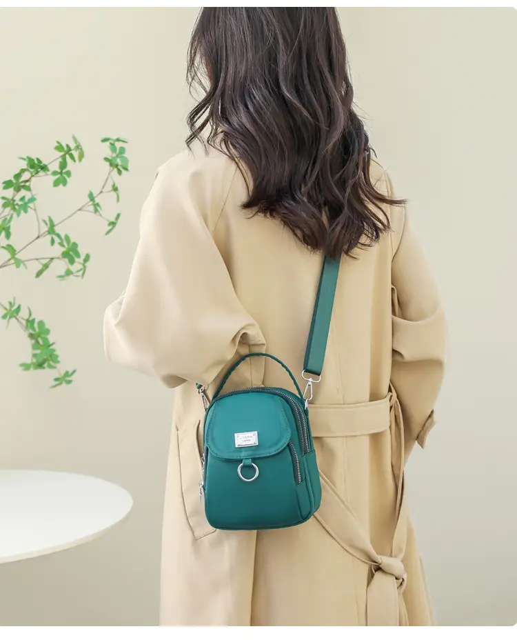 Pink Crossbody Phone Bag Women Waterproof Nylon — feature 19