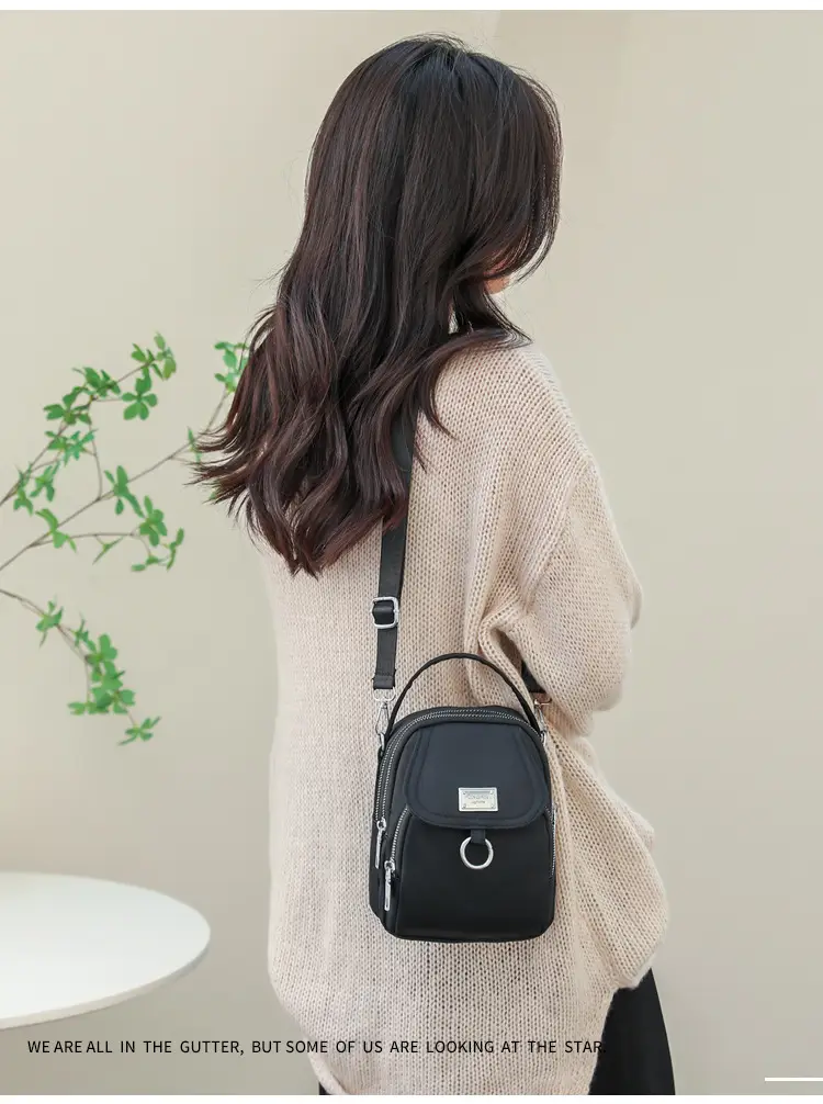 Pink Crossbody Phone Bag Women Waterproof Nylon — feature 23