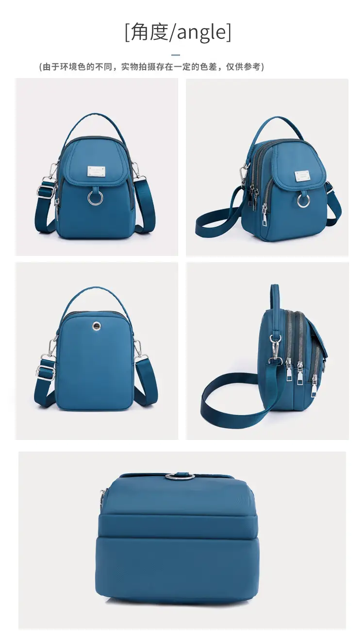 Pink Crossbody Phone Bag Women Waterproof Nylon — feature 24