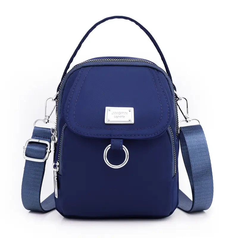 Pink Crossbody Phone Bag Women Waterproof Nylon - Image 5