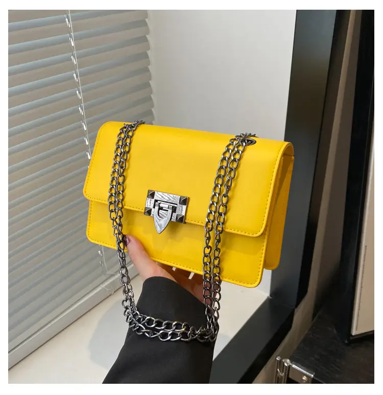 Light Blue Lock Chain Crossbody Bag for Women — feature 19