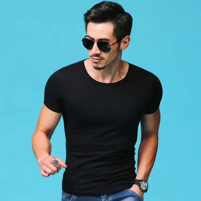 Men's White Half Sleeve T-Shirt Cool Breathable Summer Wear