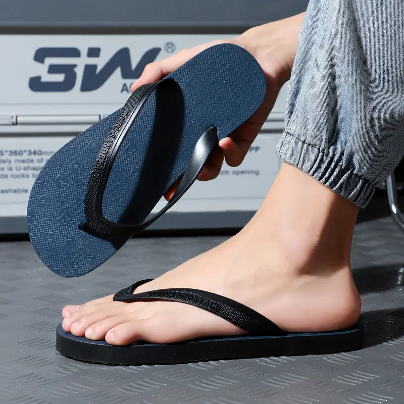 Men Korean Style Flip Flops Blue Non-Slip Casual Summer - Image 6