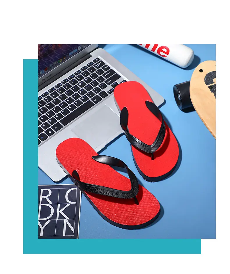 Men Korean Style Flip Flops Blue Non-Slip Casual Summer — feature 13