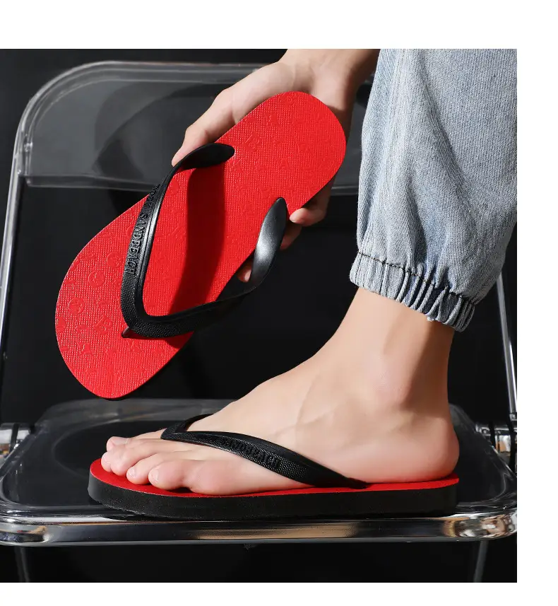 Men Korean Style Flip Flops Blue Non-Slip Casual Summer — feature 14