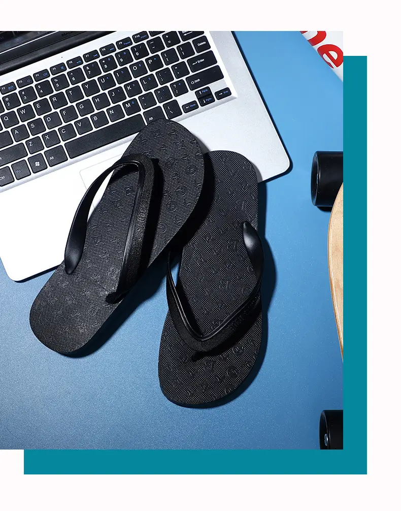 Men Korean Style Flip Flops Blue Non-Slip Casual Summer — feature 16