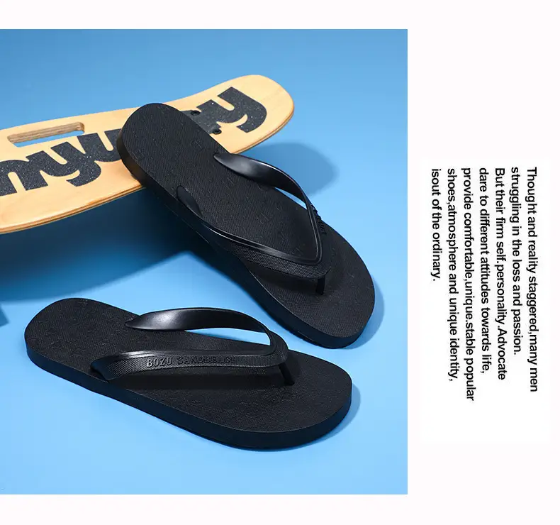Men Korean Style Flip Flops Blue Non-Slip Casual Summer — feature 17