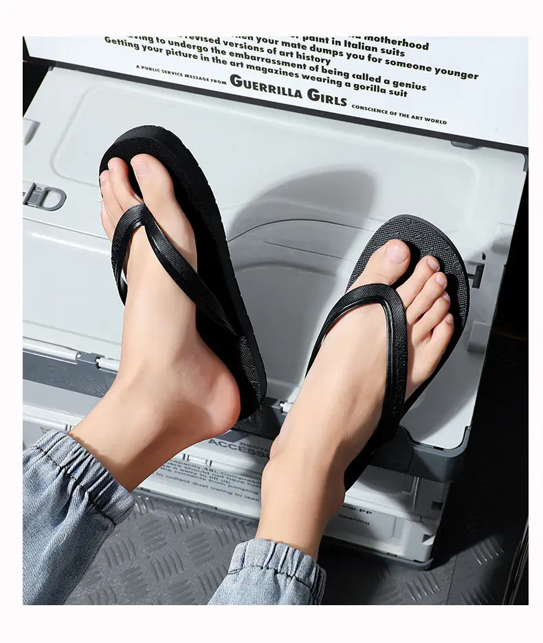 Men Korean Style Flip Flops Blue Non-Slip Casual Summer — feature 18
