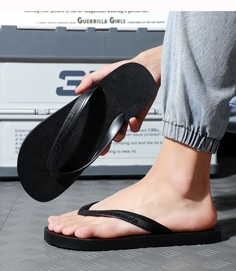 Men Korean Style Flip Flops Blue Non-Slip Casual Summer — feature 19