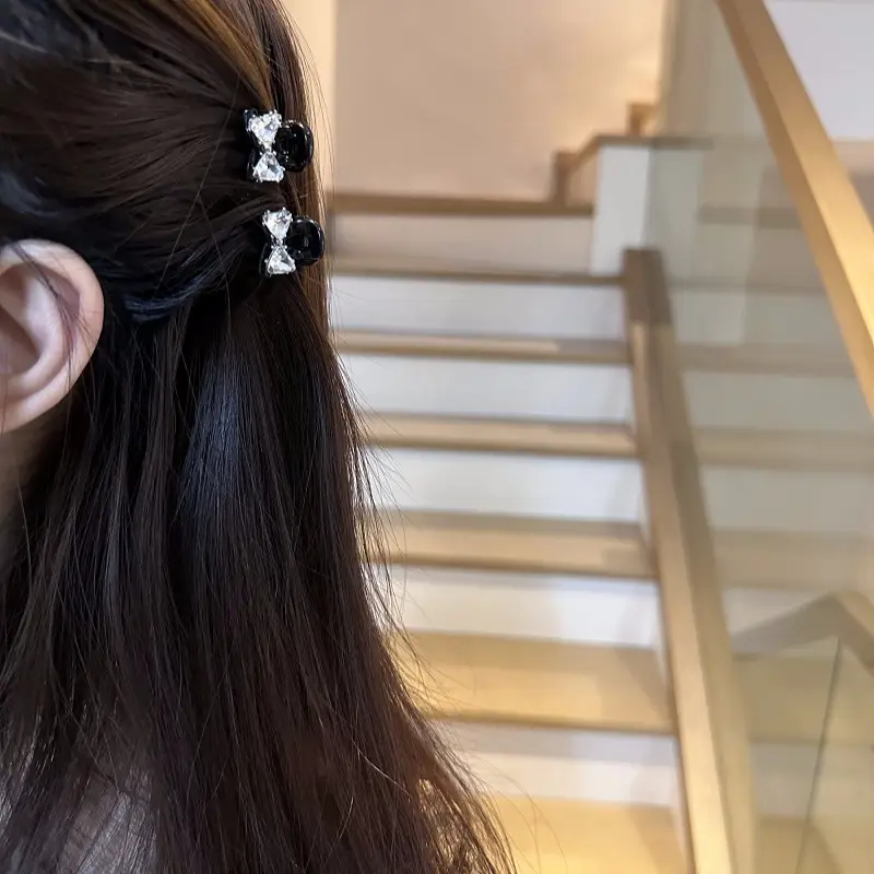 Sweet Rhinestone Princess Clip Bangs for Women