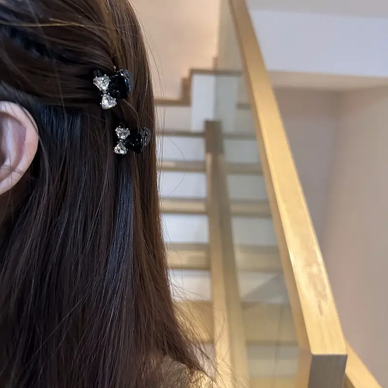 Sweet Rhinestone Princess Clip Bangs for Women