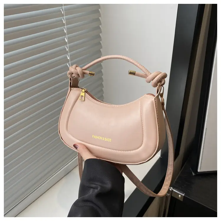 Pink Leather Shoulder Crossbody Bag for Women
