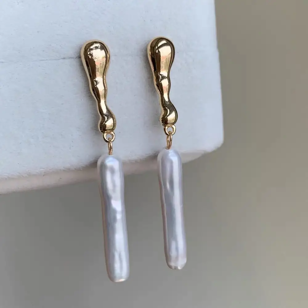 Long Elegant Pearl Earrings for Women - Image 2