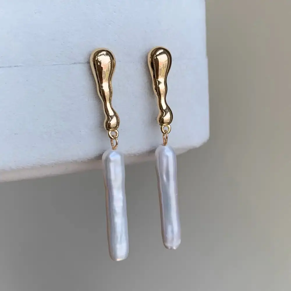 Long Elegant Pearl Earrings for Women - Image 3